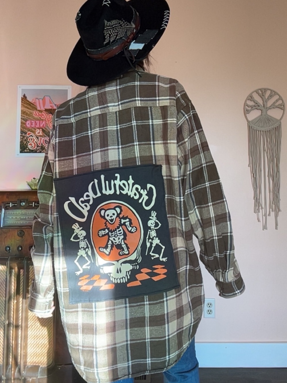 Upcycled Grateful Dead Plaid